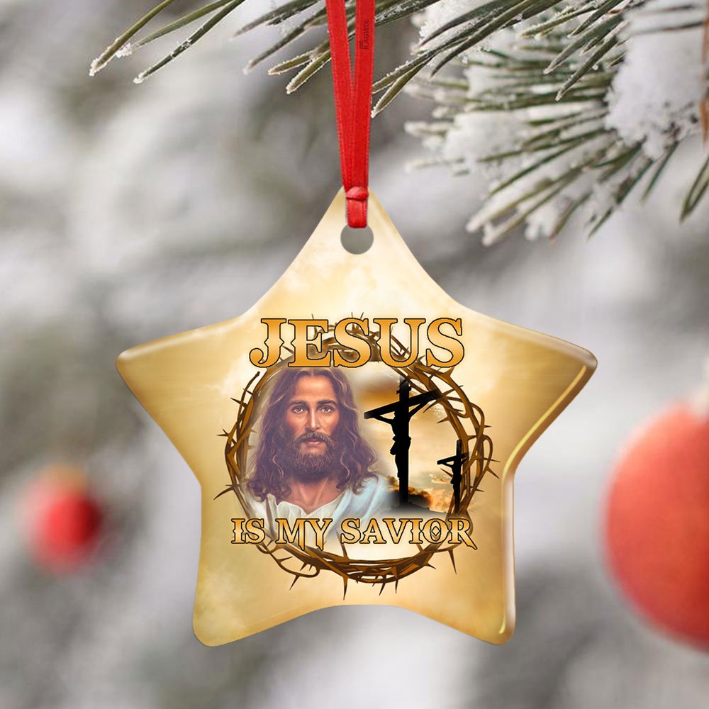 Jesus-Is-My-Savior.-Christian-Ceramic-Ornament-1 Jesus Is My Savior. Christian Ceramic Ornament 1