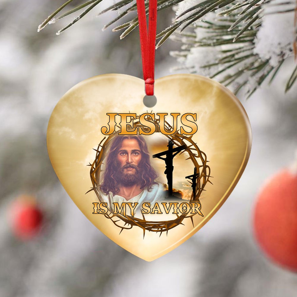 Jesus-Is-My-Savior.-Christian-Ceramic-Ornament-2 Jesus Is My Savior. Christian Ceramic Ornament 2