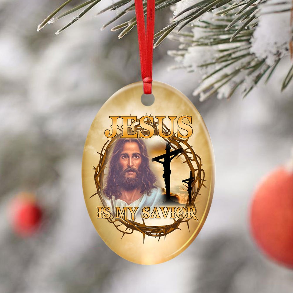Jesus-Is-My-Savior.-Christian-Ceramic-Ornament-3 Jesus Is My Savior. Christian Ceramic Ornament 3