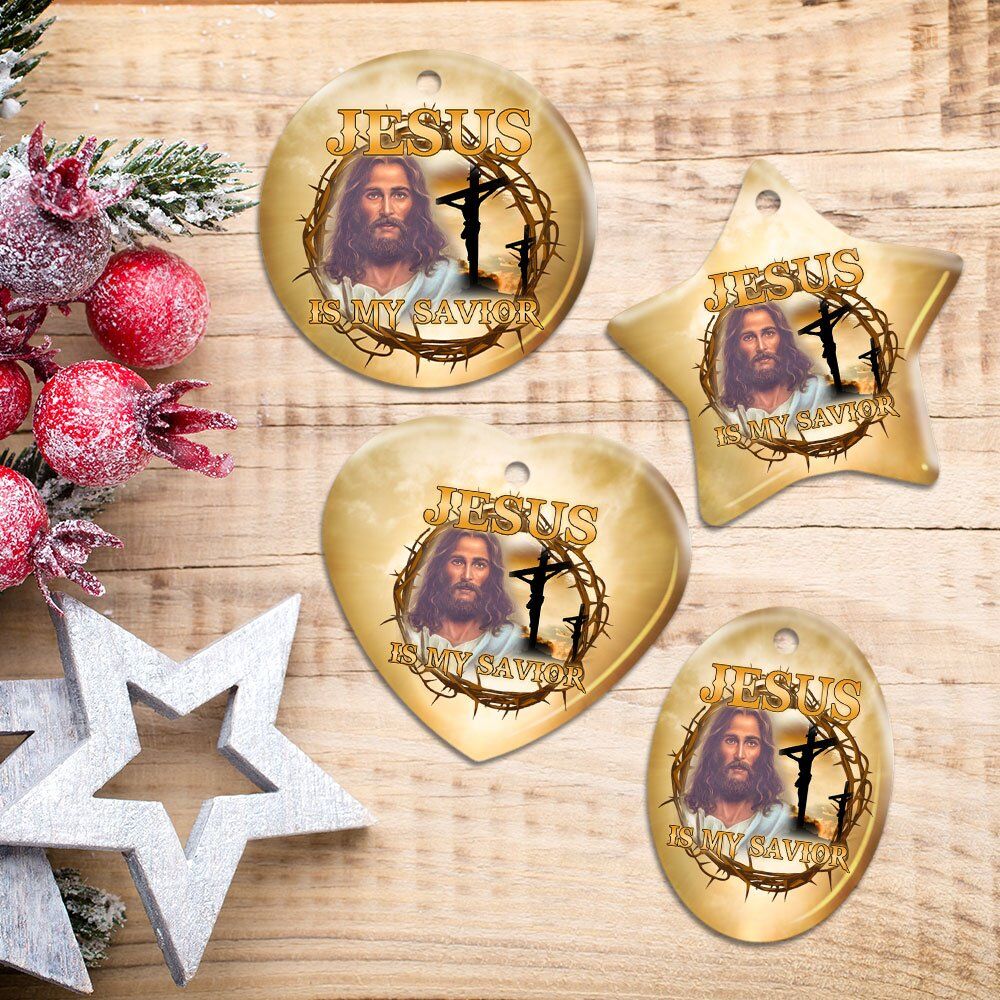 Jesus-Is-My-Savior.-Christian-Ceramic-Ornament-5 Jesus Is My Savior. Christian Ceramic Ornament 5