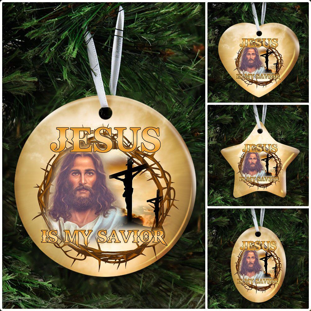 Jesus-Is-My-Savior.-Christian-Ceramic-Ornament-6 Jesus Is My Savior. Christian Ceramic Ornament 6