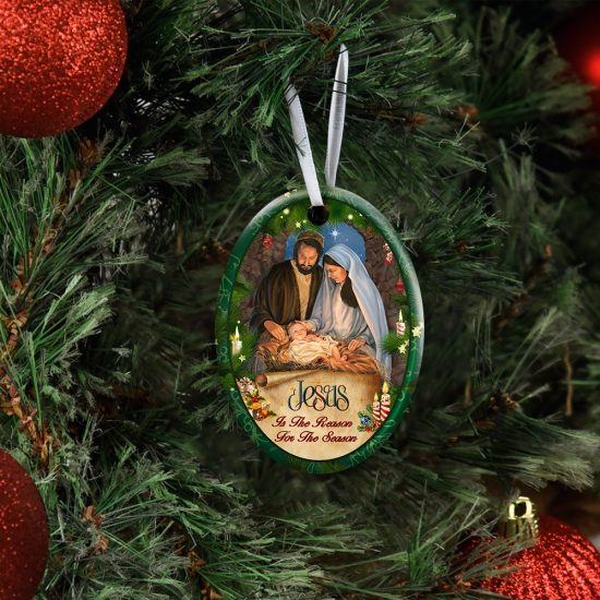Jesus Is The Reason For The Christmas Season Ceramic Ornament 3