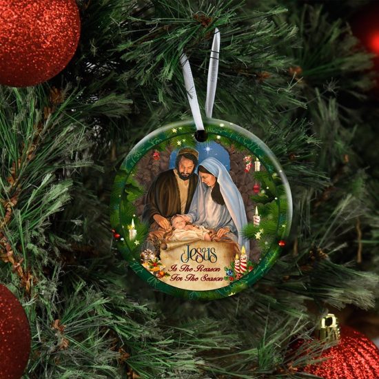 Jesus Is The Reason For The Christmas Season Ceramic Ornament 4