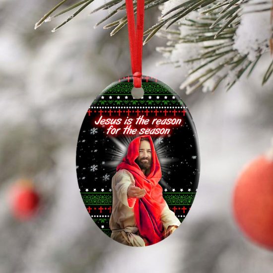 Jesus Is The Reason For The Season Ceramic Ornament 3 1