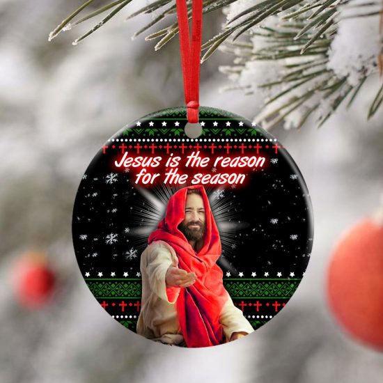 Jesus Is The Reason For The Season Ceramic Ornament 4 1