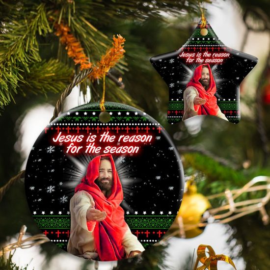 Jesus Is The Reason For The Season Ceramic Ornament