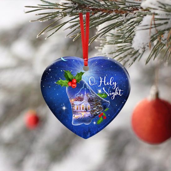 Jesus. O Holy Night Christmas Ceramic Ornament 2