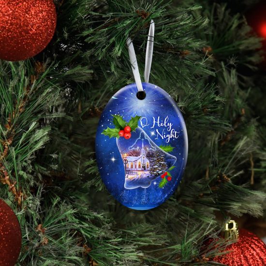 Jesus. O Holy Night Christmas Ceramic Ornament 3