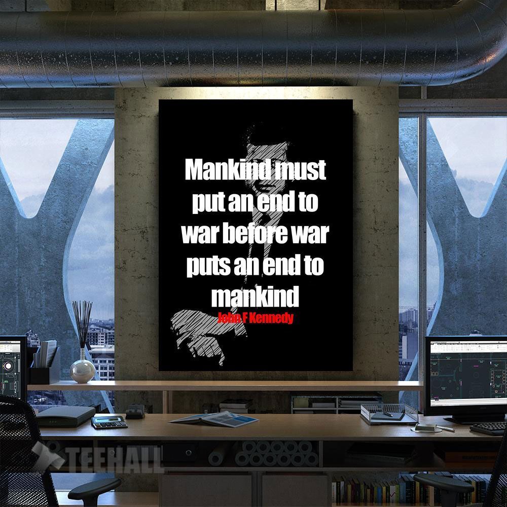 John F Kennedy Quotes Motivational Canvas Prints Wall Art Decor