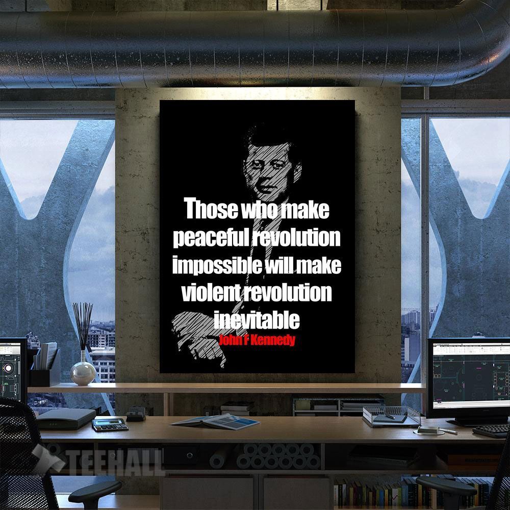 John F Kennedy Quotes Motivational Canvas Prints Wall Art Decor