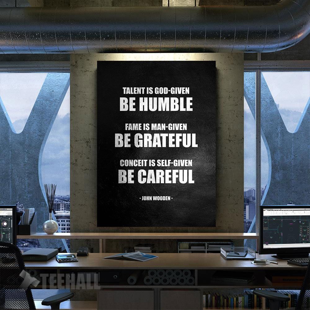 John Wooden Motivation 3 Canvas Prints Wall Art Decor