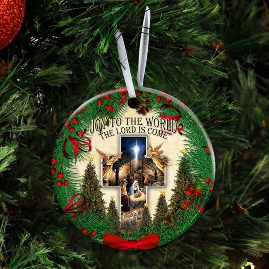 Joy To The World The Lord Is Come Ceramic Ornament 4