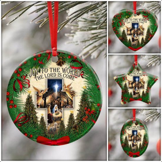 Joy To The World The Lord Is Come Ceramic Ornament 6