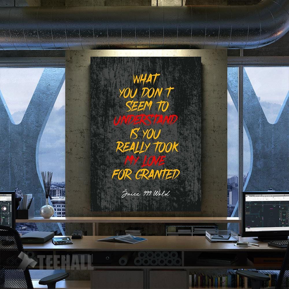 Juice Text Art Motivation Canvas Prints Wall Art Decor