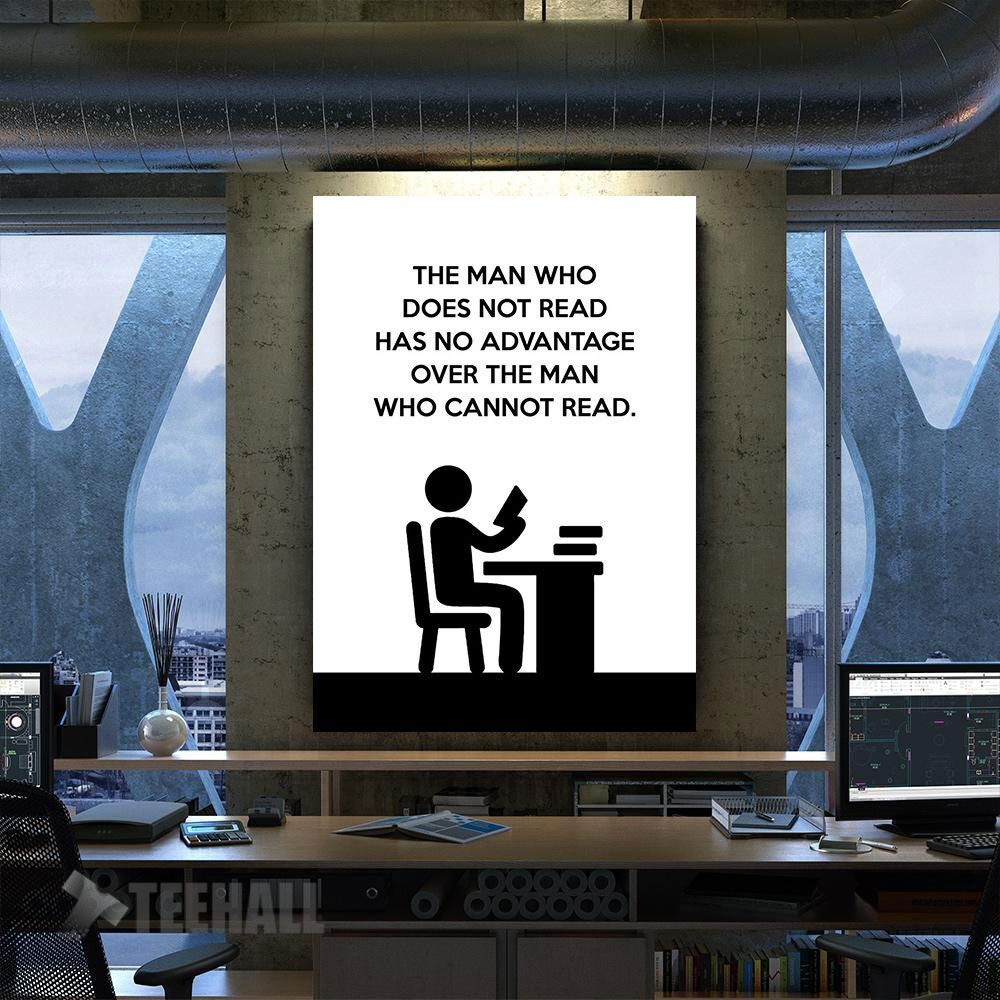Just Read Mark Twain Motivational Canvas Prints Wall Art Decor