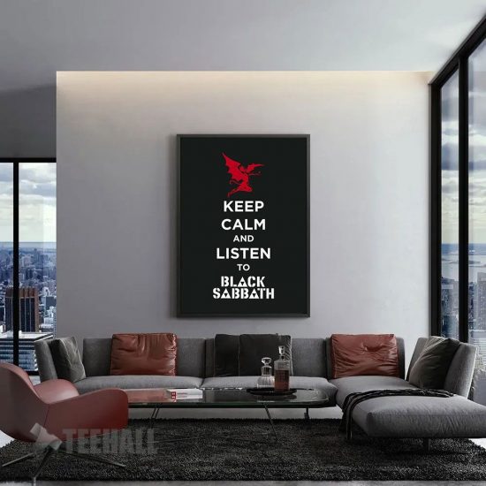 Keep Calm And Listen Music Motivational Canvas Prints Wall Art Decor 1 1