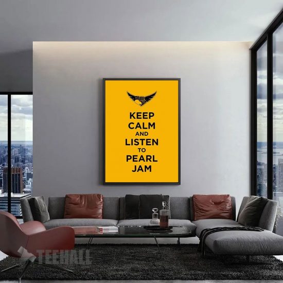 Keep Calm And Listen Music Motivational Canvas Prints Wall Art Decor 1