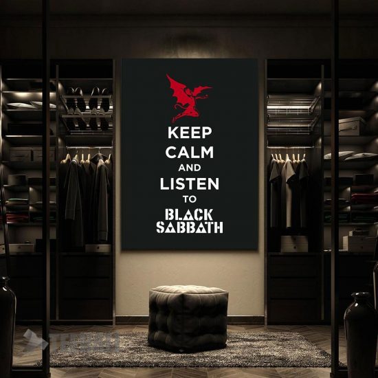 Keep Calm And Listen Music Motivational Canvas Prints Wall Art Decor 2 1