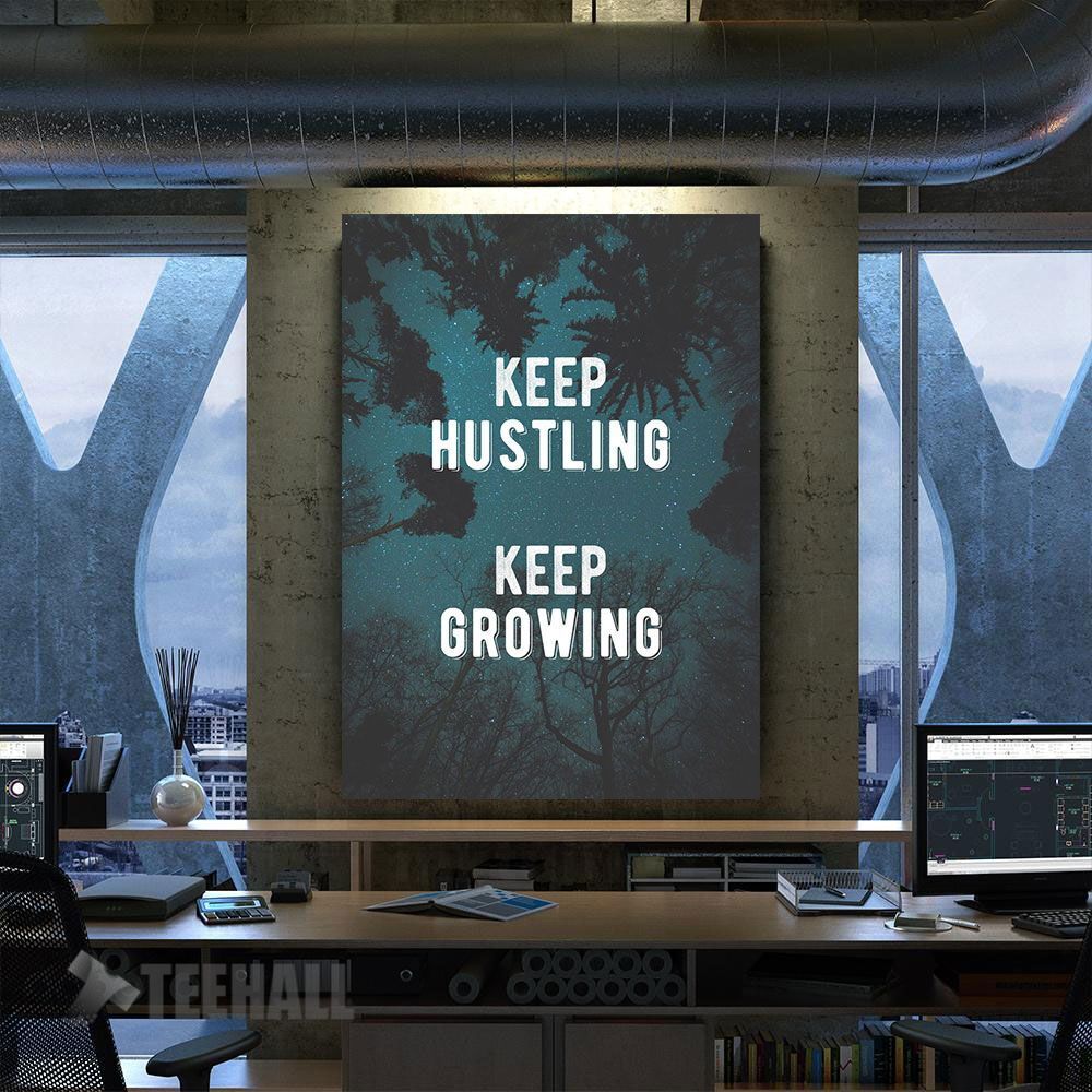 Keep Growing Quote Motivational Canvas Prints Wall Art Decor