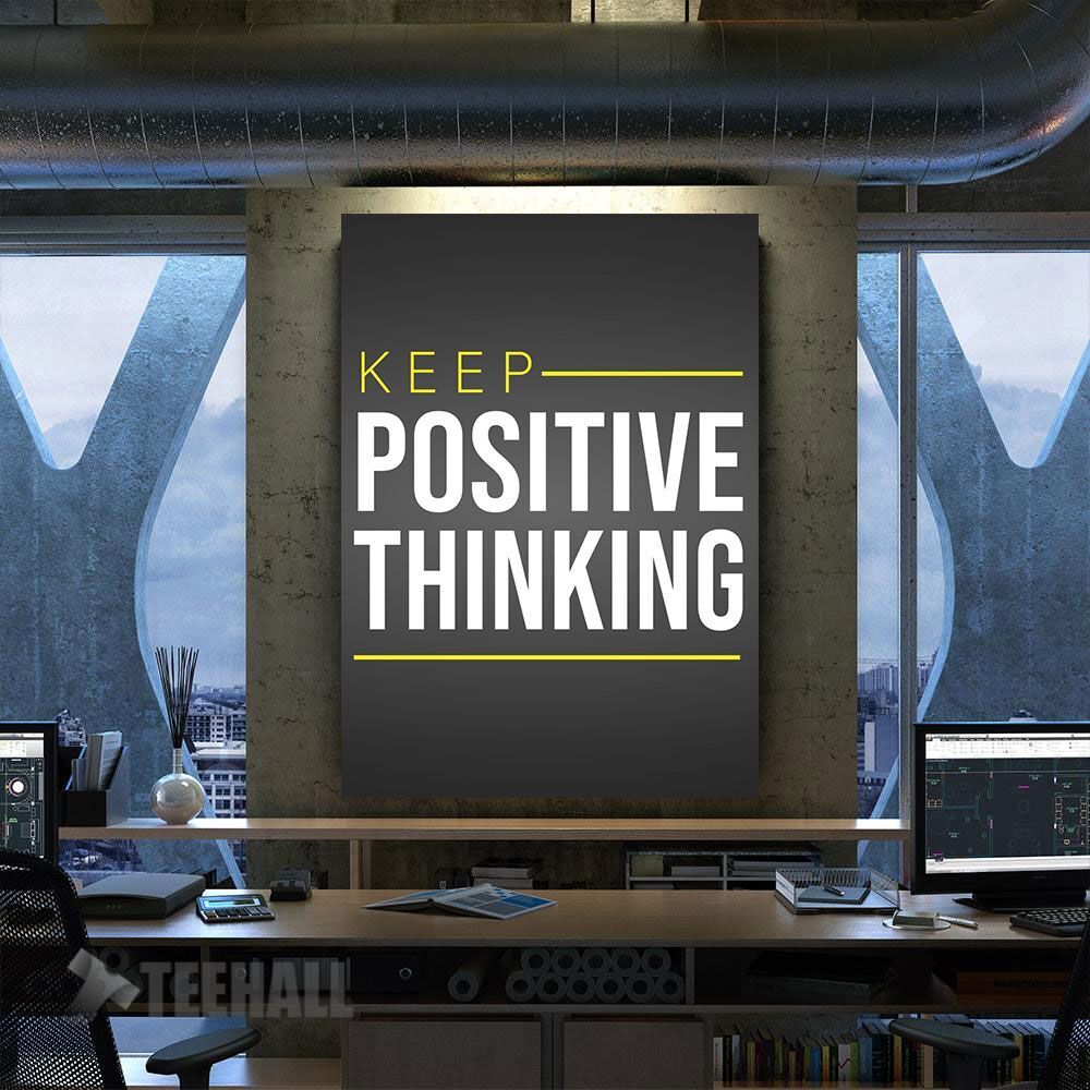 Keep Positive Thinking Motivational Canvas Prints Wall Art Decor