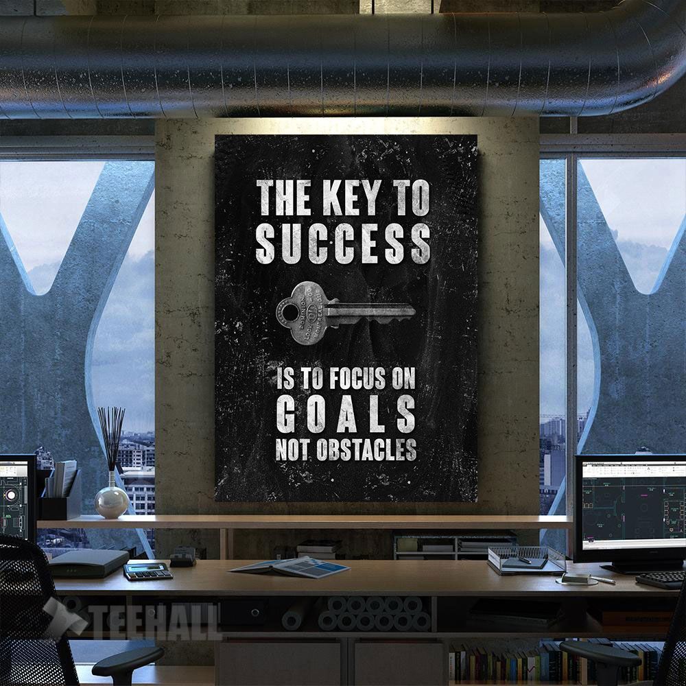 Key To Success Motivational Canvas Prints Wall Art Decor