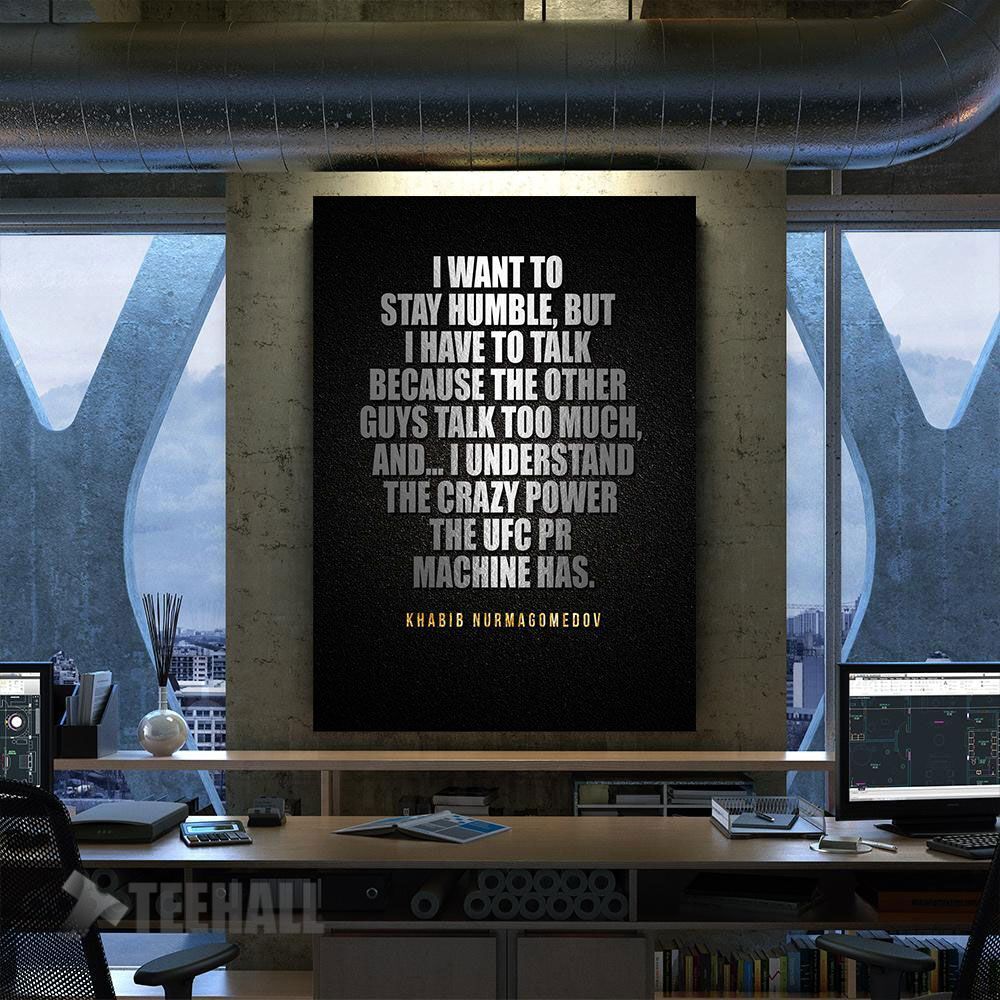 Khabib Nurmagomedov Motivational Canvas Prints Wall Art Decor