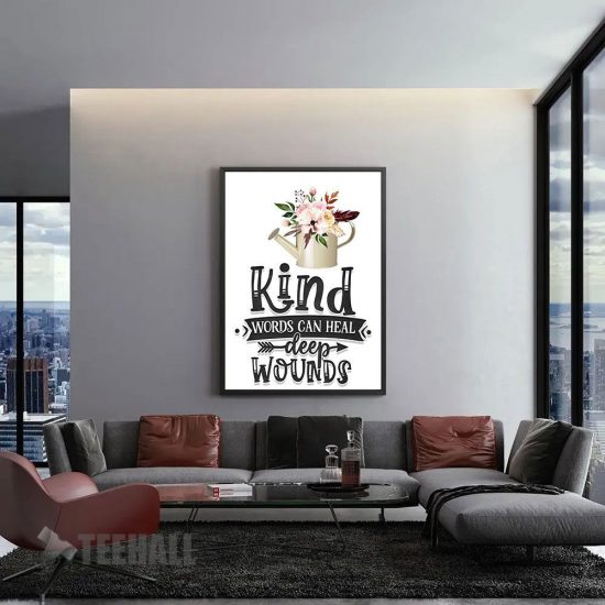 Kind Words Can Heal Motivational Canvas Prints Wall Art Decor 1