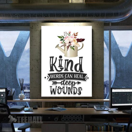 Kind Words Can Heal Motivational Canvas Prints Wall Art Decor