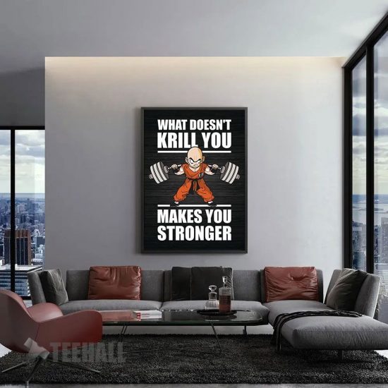 Krillin Funny Motivational Canvas Prints Wall Art Decor 1