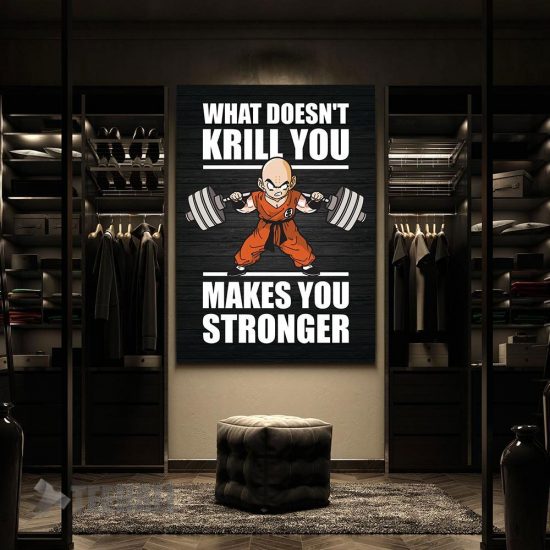 Krillin Funny Motivational Canvas Prints Wall Art Decor 2