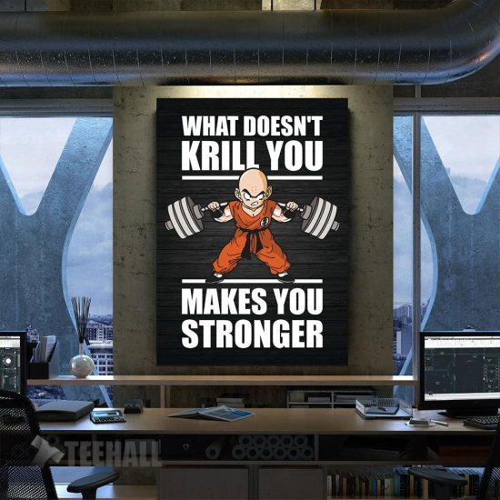 Krillin Funny Motivational Canvas Prints Wall Art Decor