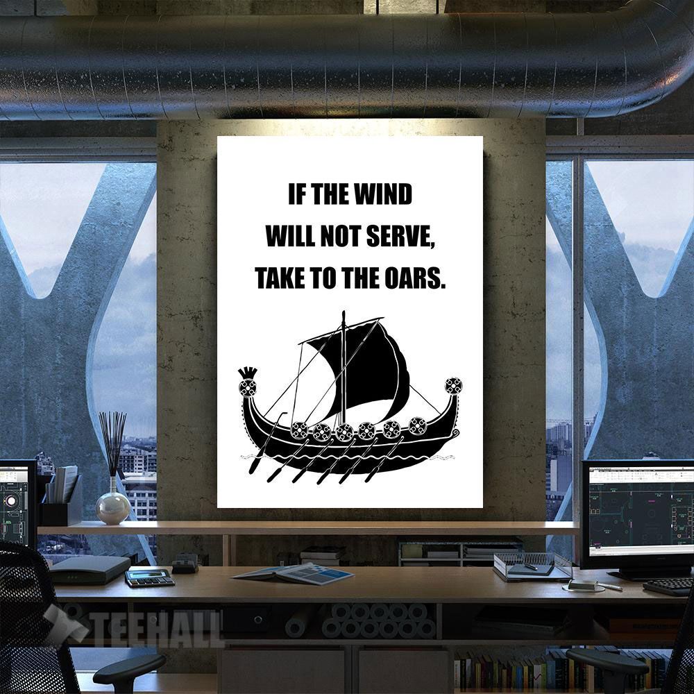 Latin Proverb Oars Motivational Canvas Prints Wall Art Decor