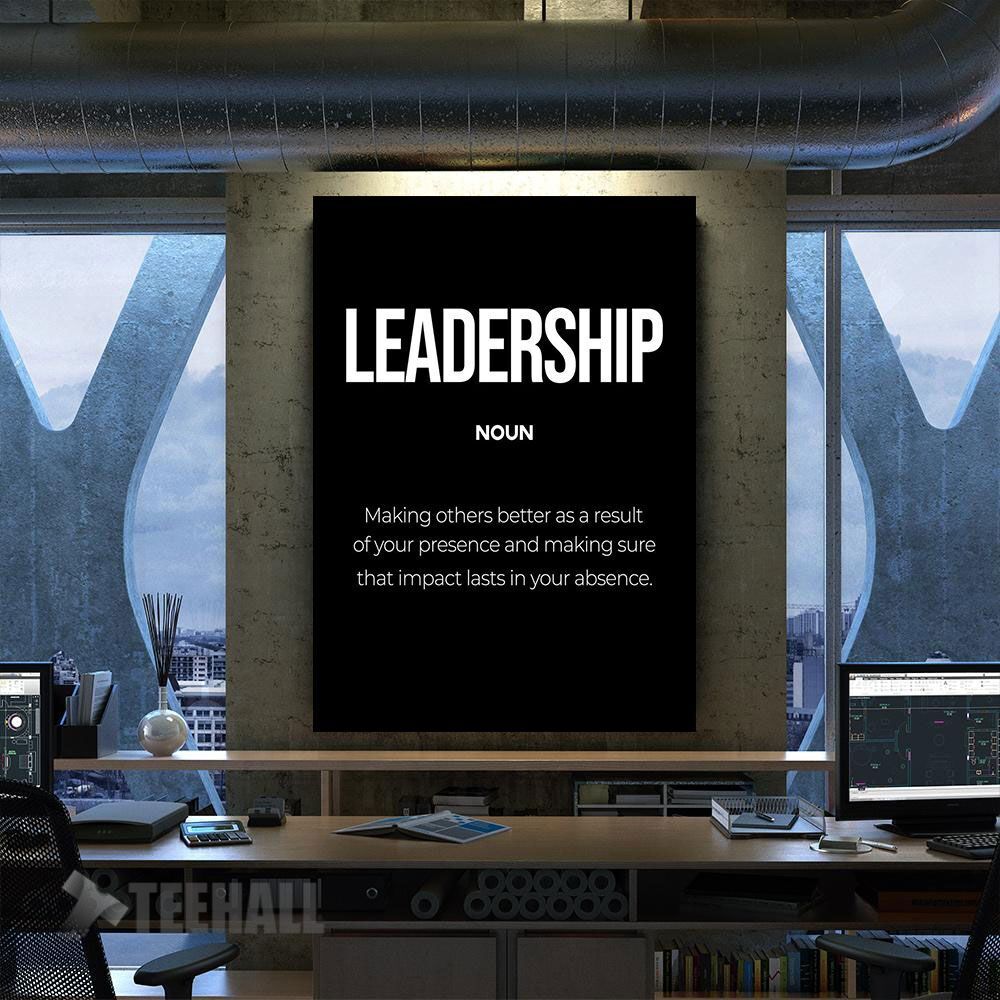 Leadership Definition Motivational Canvas Prints Wall Art Decor