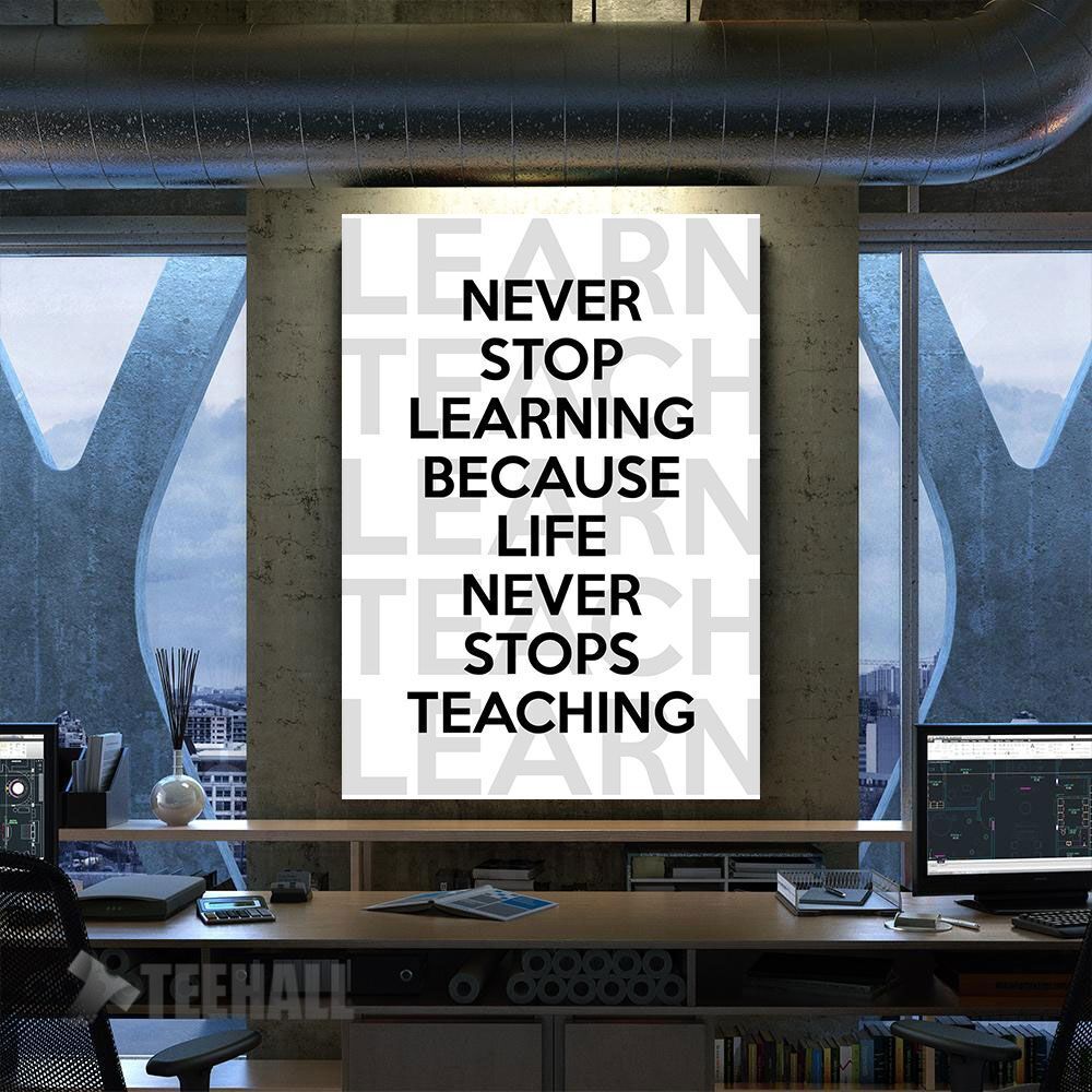 Learning And Teaching Motivational Canvas Prints Wall Art Decor