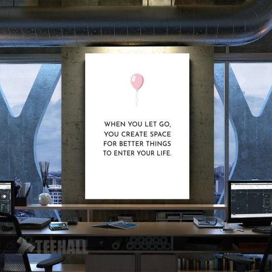 Let It Go Motivational Canvas Prints Wall Art Decor