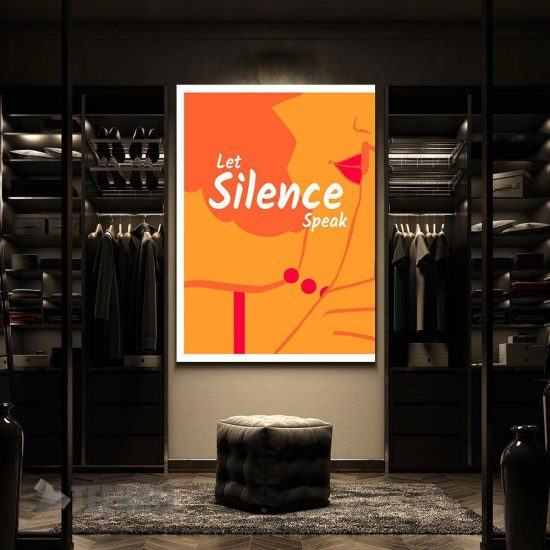 Let Silence Speak Motivational Canvas Prints Wall Art Decor 2