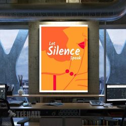 Let Silence Speak Motivational Canvas Prints Wall Art Decor