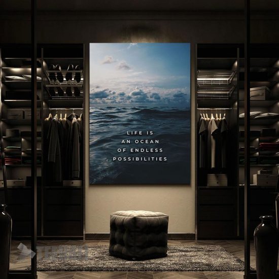 Life Is An Ocean Motivational Canvas Prints Wall Art Decor 2