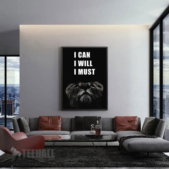 Lion Motivational Quote Canvas Prints Wall Art Decor 1