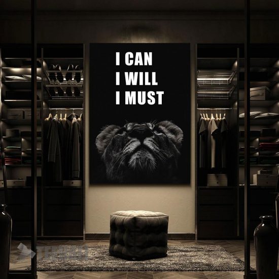 Lion Motivational Quote Canvas Prints Wall Art Decor 2
