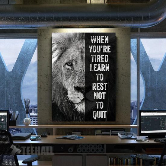 Lion Motivational Quote Canvas Prints Wall Art Decor