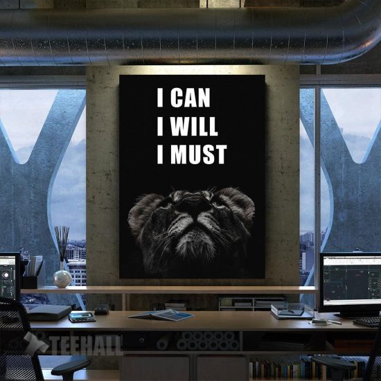 Lion Motivational Quote Canvas Prints Wall Art Decor