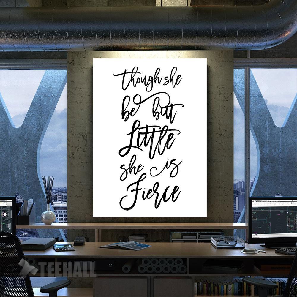 Little Fierce Motivational Canvas Prints Wall Art Decor