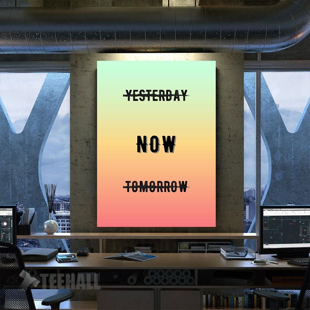Live In The Moment Motivational Canvas Prints Wall Art Decor