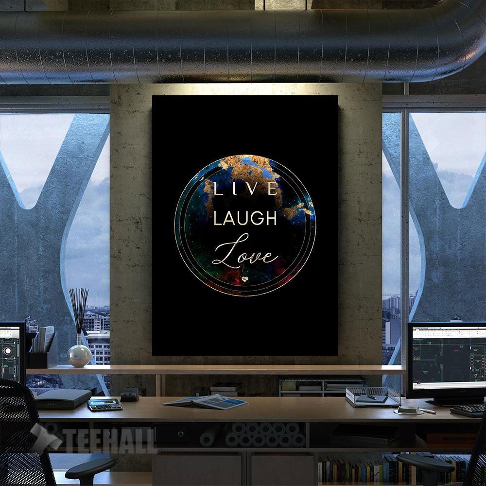 Live Laugh Love Motivation Canvas Prints Wall Art Decor