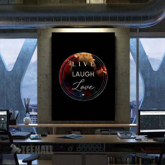 Live Laugh Love Motivation Canvas Prints Wall Art Decor