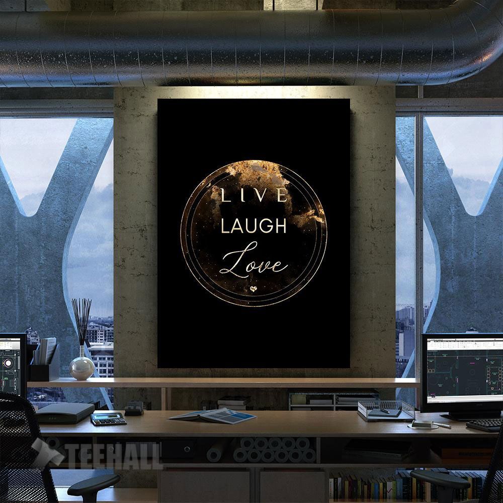 Live Laugh Love Motivation Canvas Prints Wall Art Decor
