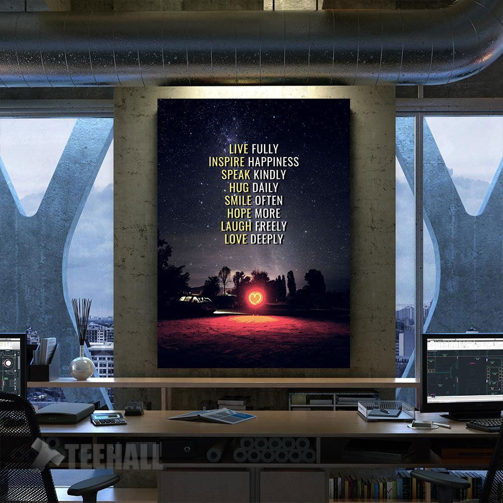 Live Life To The Fullest Motivational Canvas Prints Wall Art Decor