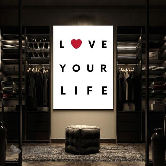 Love Your Life Motivational Canvas Prints Wall Art Decor 2