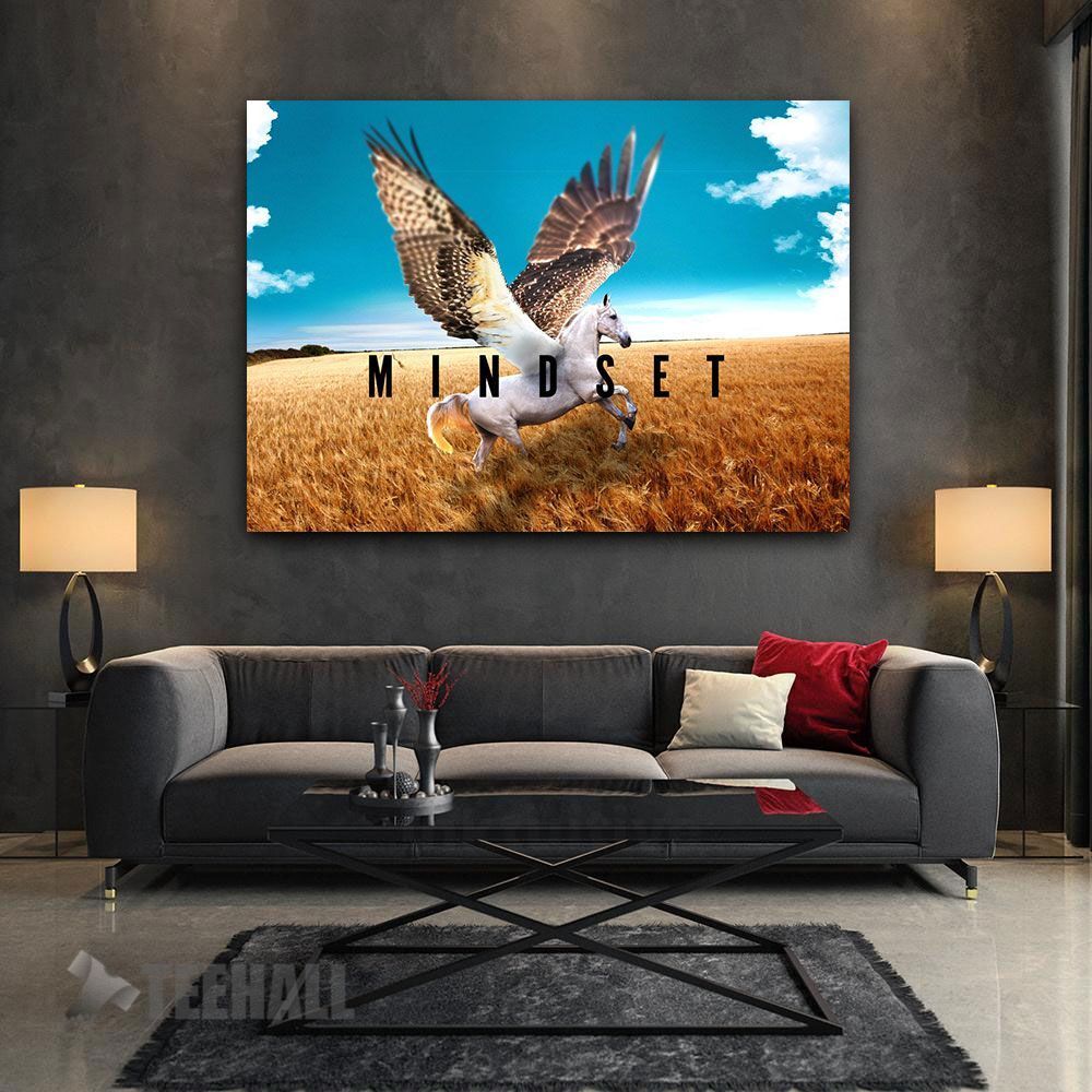 M I N D S E T Motivational Canvas Prints Wall Art Decor